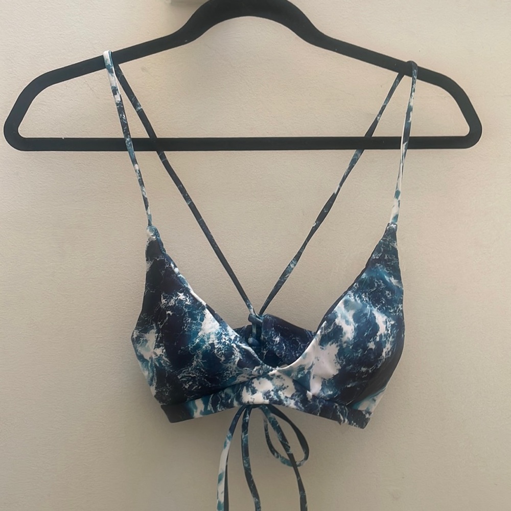 Blue patterned Shein bikini, size small